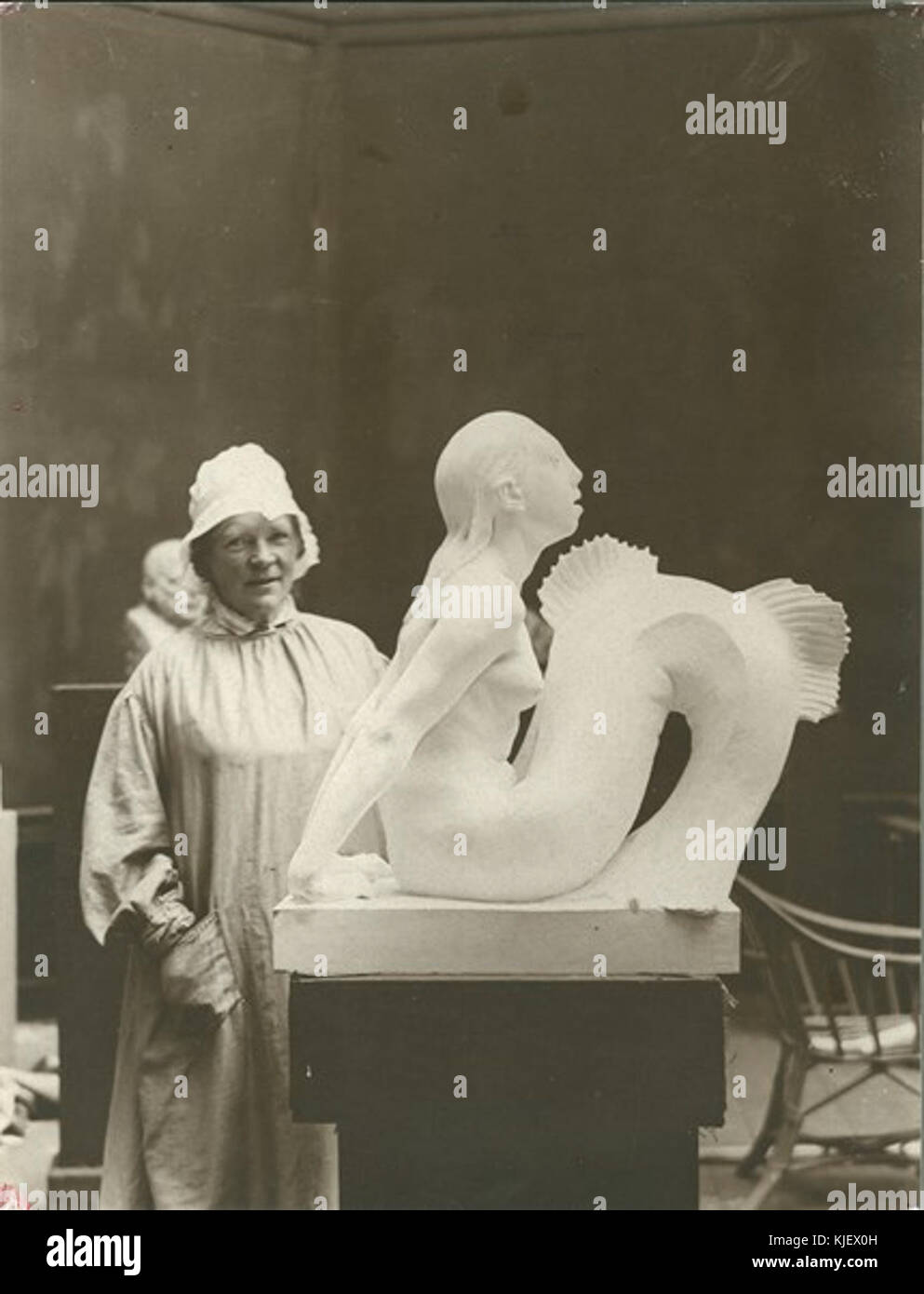 Anne Marie Carl Nielsen avec sirène Banque D'Images