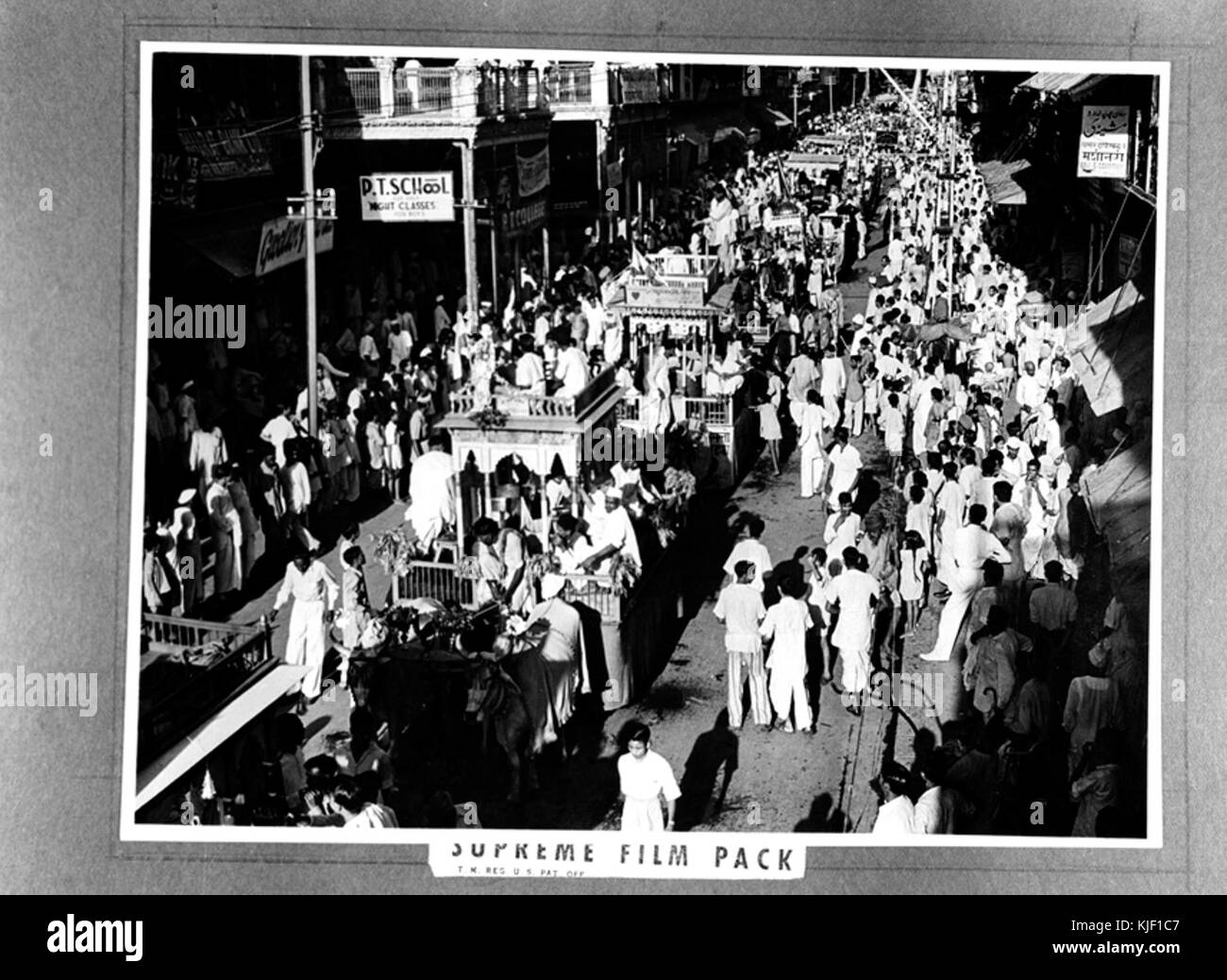 Ramlila procession dans Delhi 1949 Banque D'Images