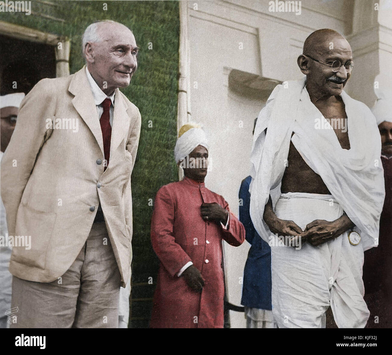 Seigneur Pethic Lawrence et Gandhi Banque D'Images