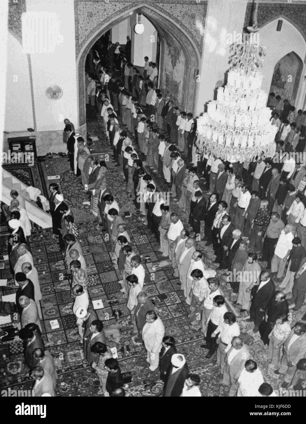 25 septembre 1976 salat al Eid al Fitr Téhéran (7) Banque D'Images