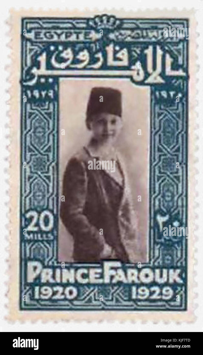 Prince Farouk stamp 192920 Millims Banque D'Images