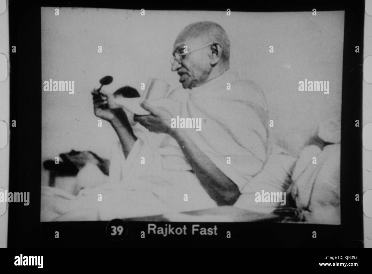 Le jeûne de Gandhi à Rajkot Banque D'Images