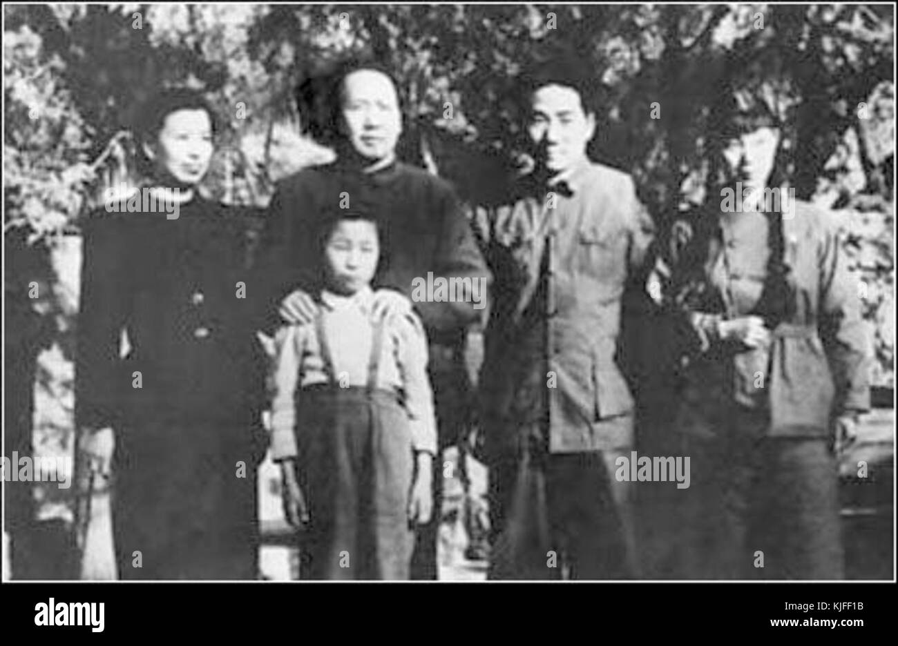 1949 Mao et Jiang Qing famille plus Banque D'Images