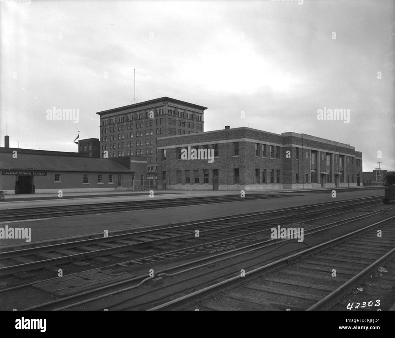 Gare du CN Saskatoon c1940 Banque D'Images