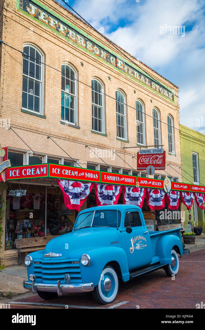 Jefferson est une ville historique dans l'est du Texas. Banque D'Images