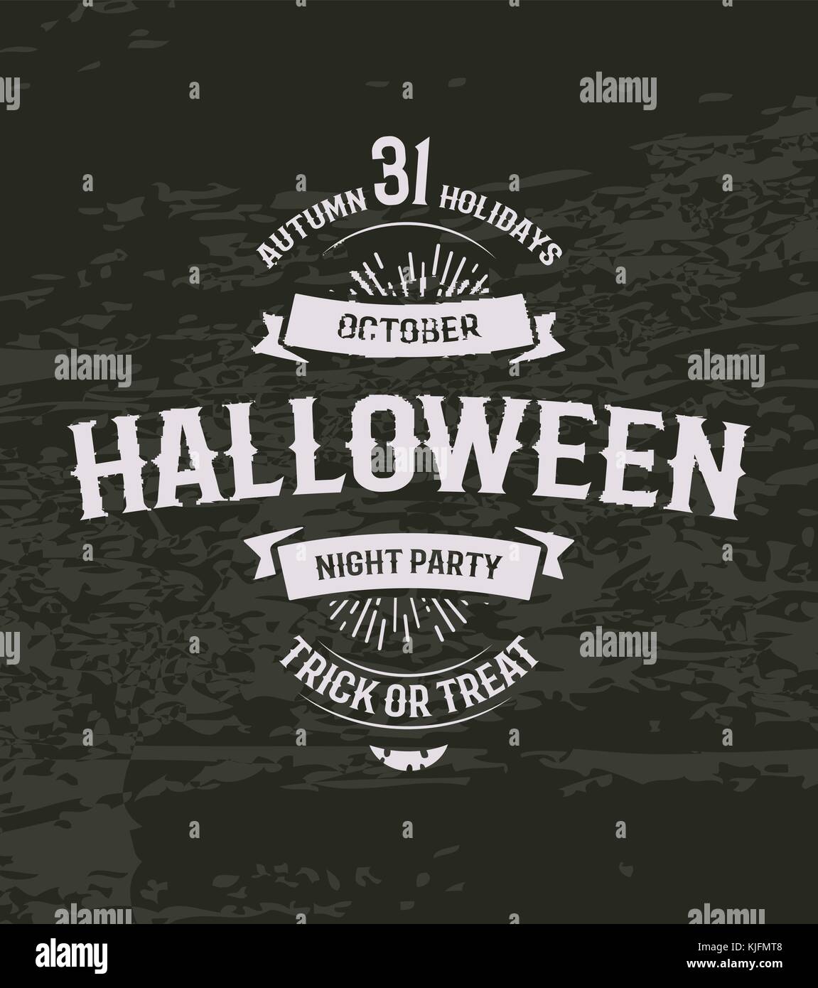 Retro halloween invitation. 31 octobre Journée de l'halloween. carte vintage partie de l'affiche. Illustration de Vecteur