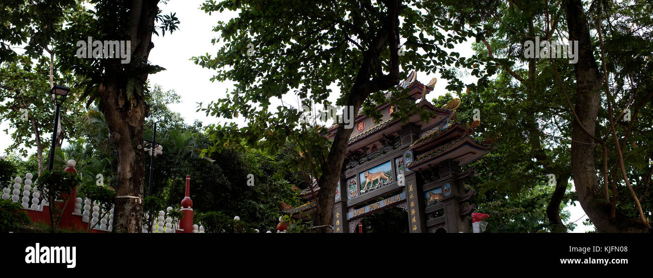 Au passage chinois Haw Par Villa, Singapour Banque D'Images