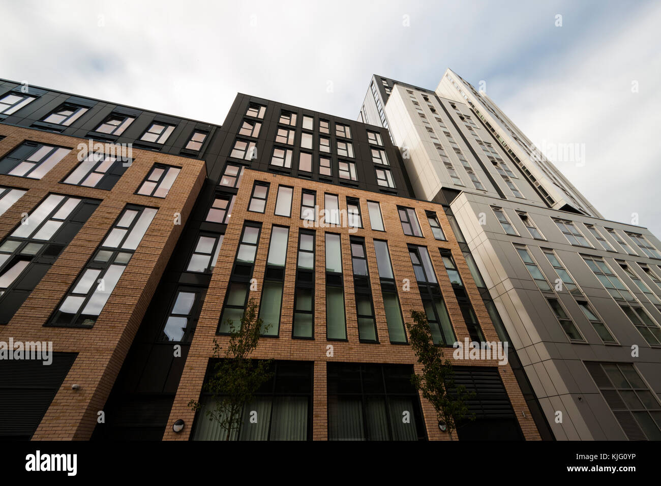 Un rez-de-chaussée jusqu'à la vue du nouveau bâtiment, bristol bridewell. Banque D'Images
