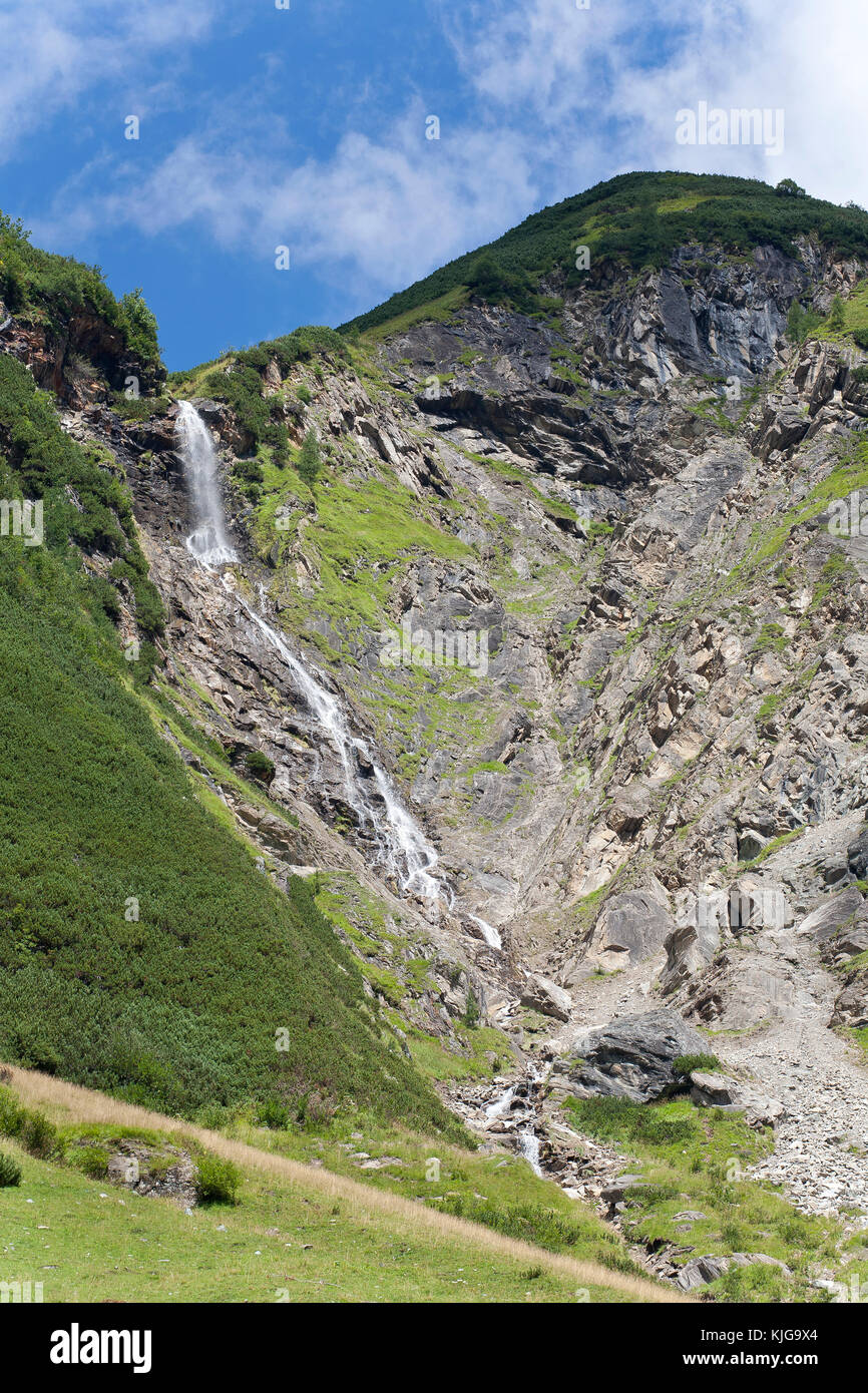 L'Autriche, Pinzgau, Rauris, chutes d'ath le Krumltal valley Banque D'Images
