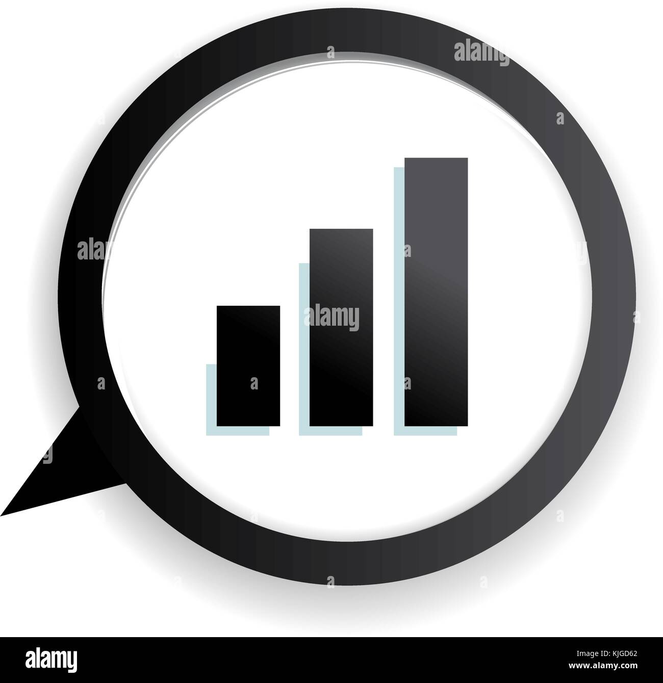 La croissance sur une icône d'dioragram Illustration de Vecteur