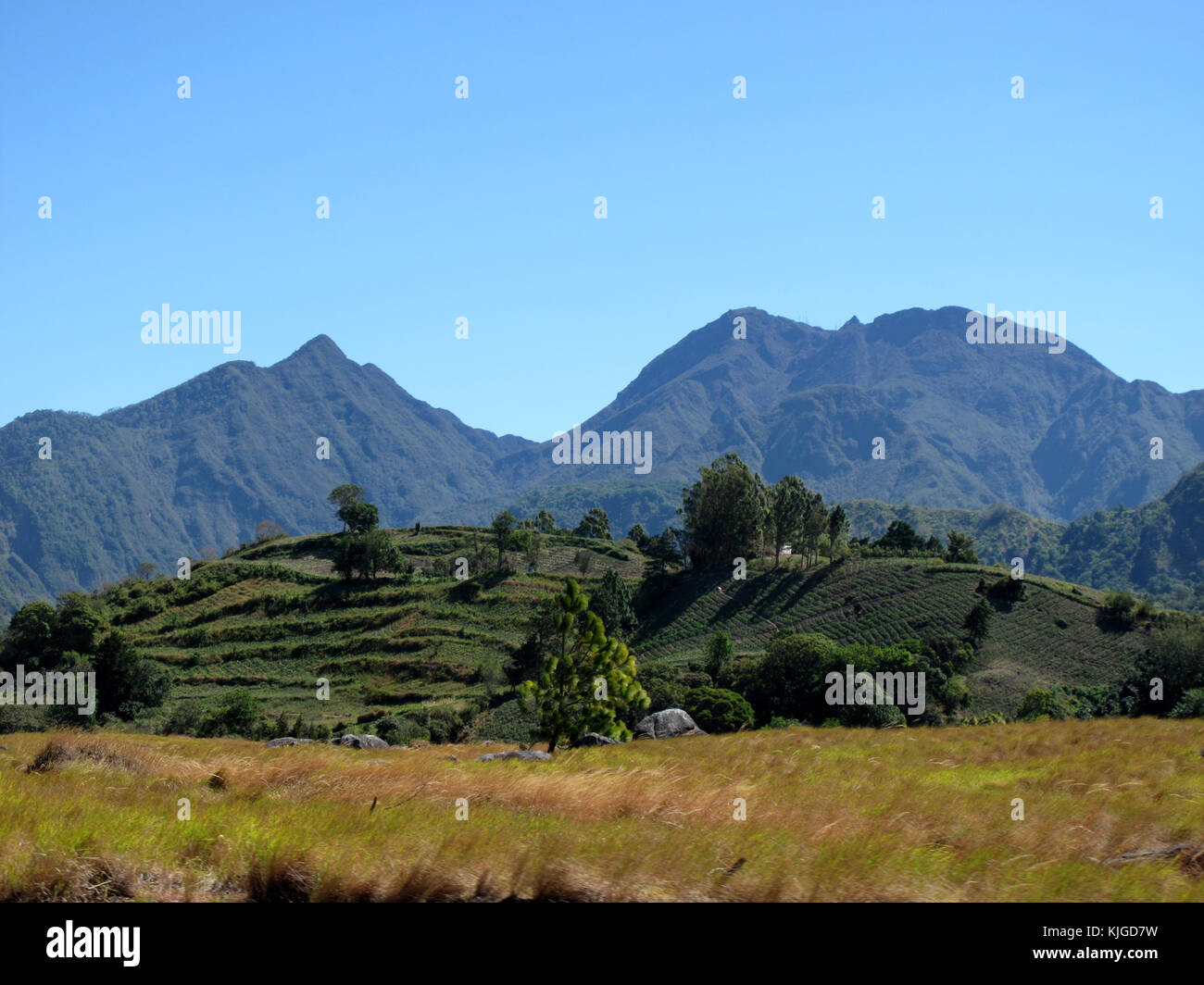 Vue panoramique sur les montagnes en Amérique centrale au Panama près de Vulcan baru Banque D'Images