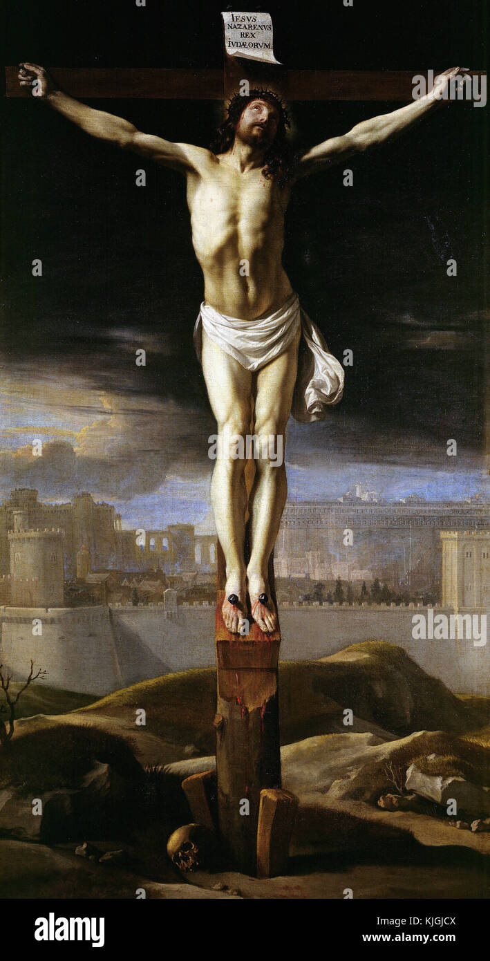 Philippe de Champaigne - le Christ sur la croix, au musée du Louvre, Paris Banque D'Images
