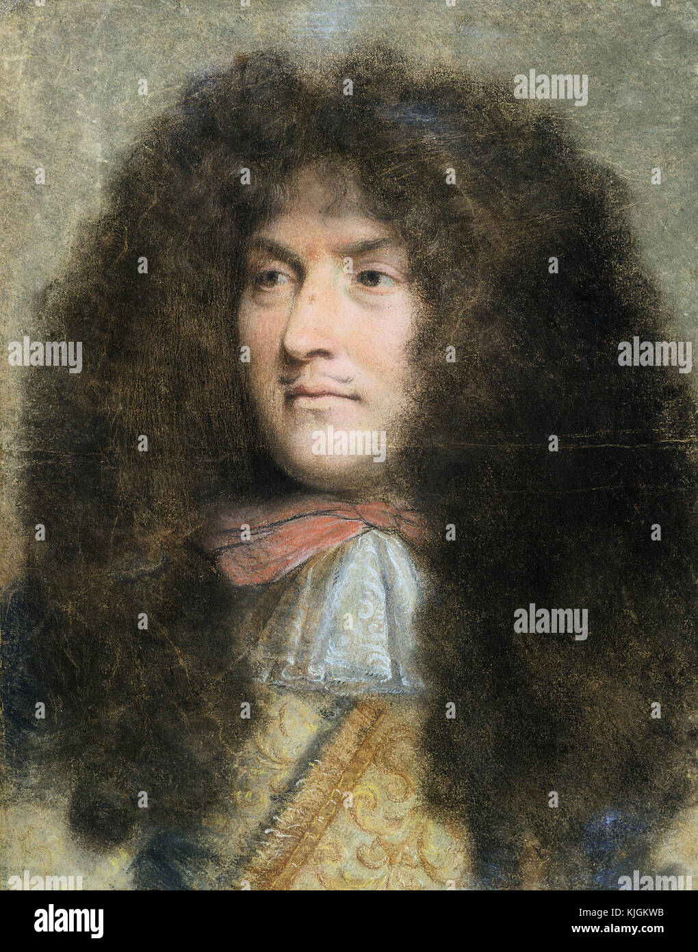 Charles le Brun - Louis XIV, roi de France de 1643, des tons pastels Banque D'Images