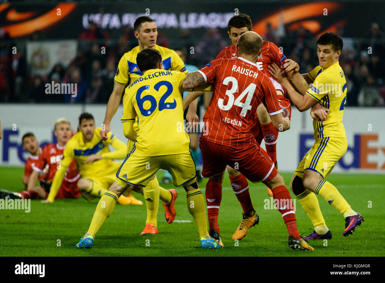 COLOGNE/ALLEMAGNE – 2 novembre 2017 : à RheinEnergieStadion le 2 novembre 2017 à Cologne, Allemagne. Banque D'Images