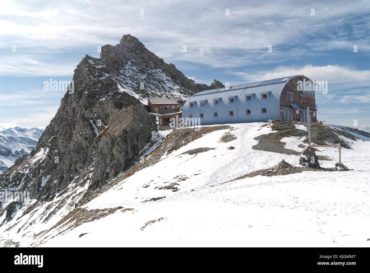 Stüdlhut (Stüdlhütte) dans les alpes, Autriche Banque D'Images