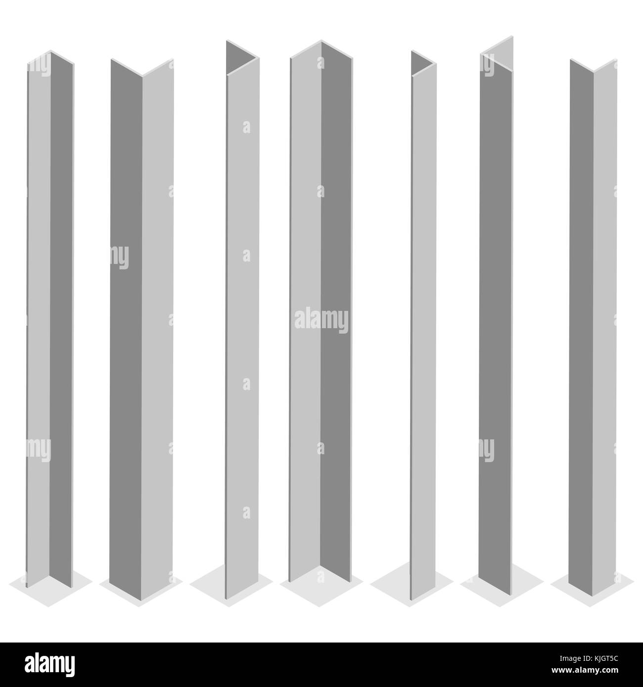 Coin en acier isolé sur fond blanc. des éléments de design pour la construction et la reconstruction en 3D isométrique. télévision, style vector illustration. Illustration de Vecteur