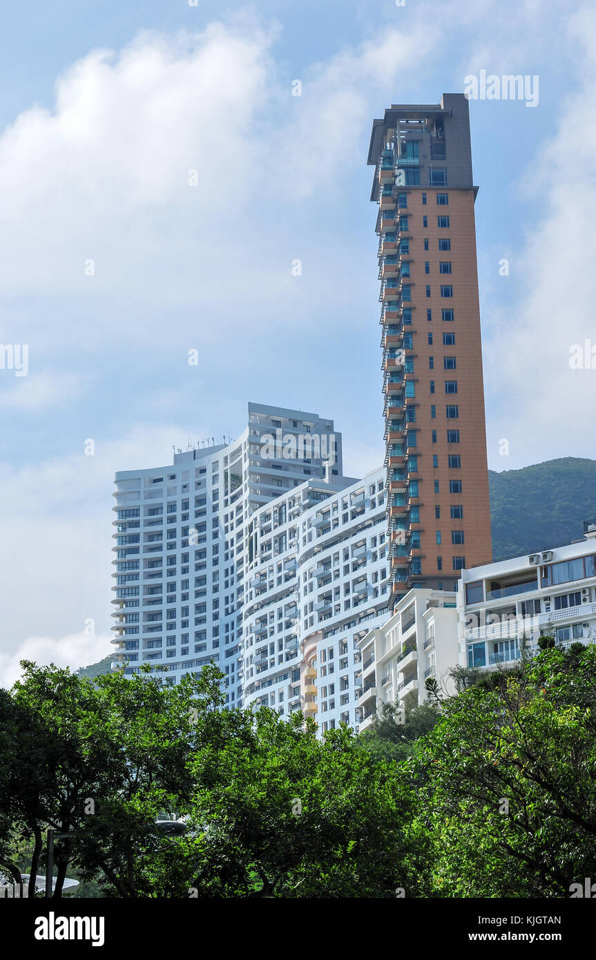 Des bâtiments dans la ville et une attraction touristique de Stanley, hong kong. Banque D'Images