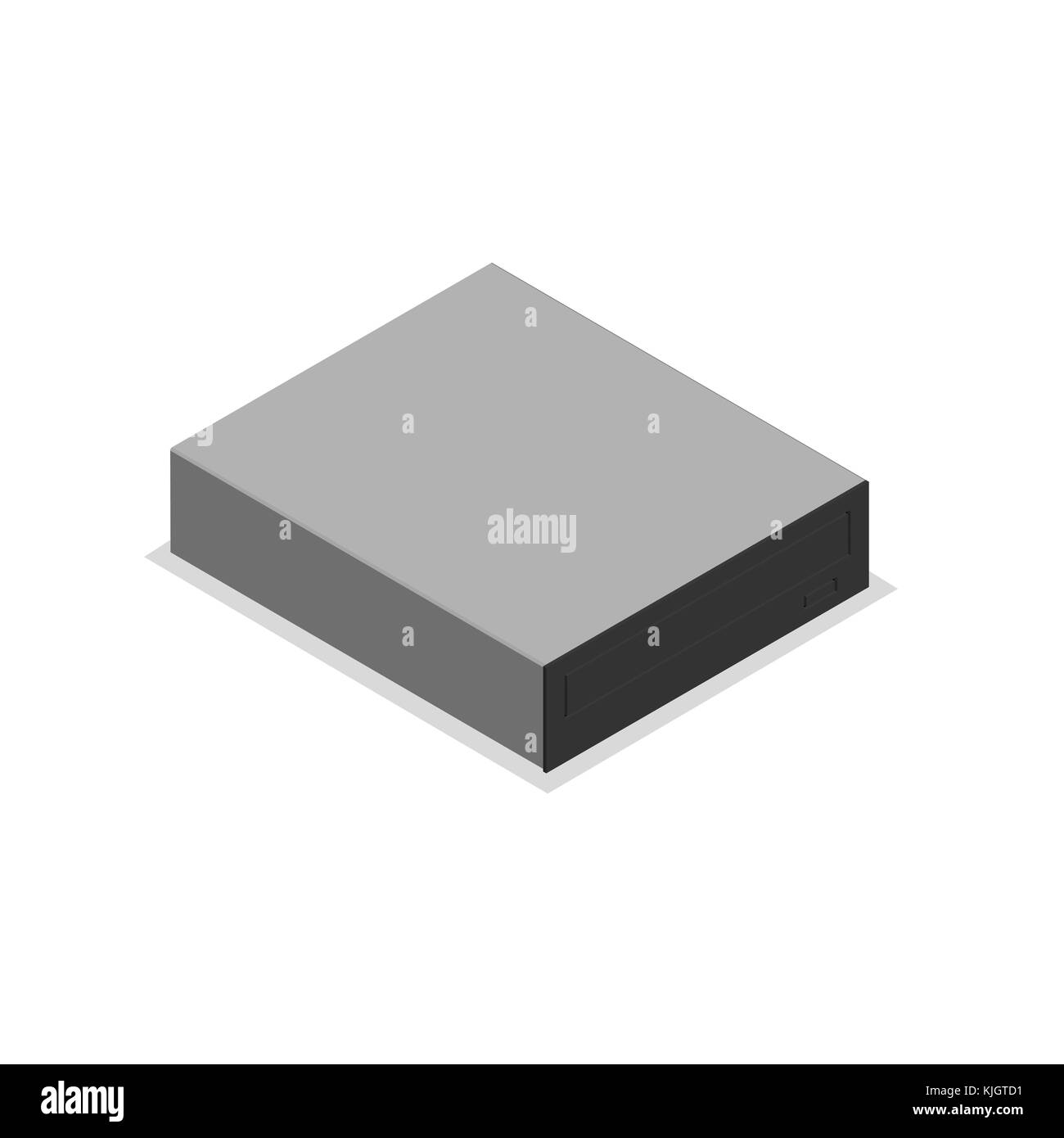 Cd-rom isolé sur fond blanc. élément pour la conception d'appareils numériques et d'accessoires informatiques. télévision 3D isométrique, style vector illustr Illustration de Vecteur