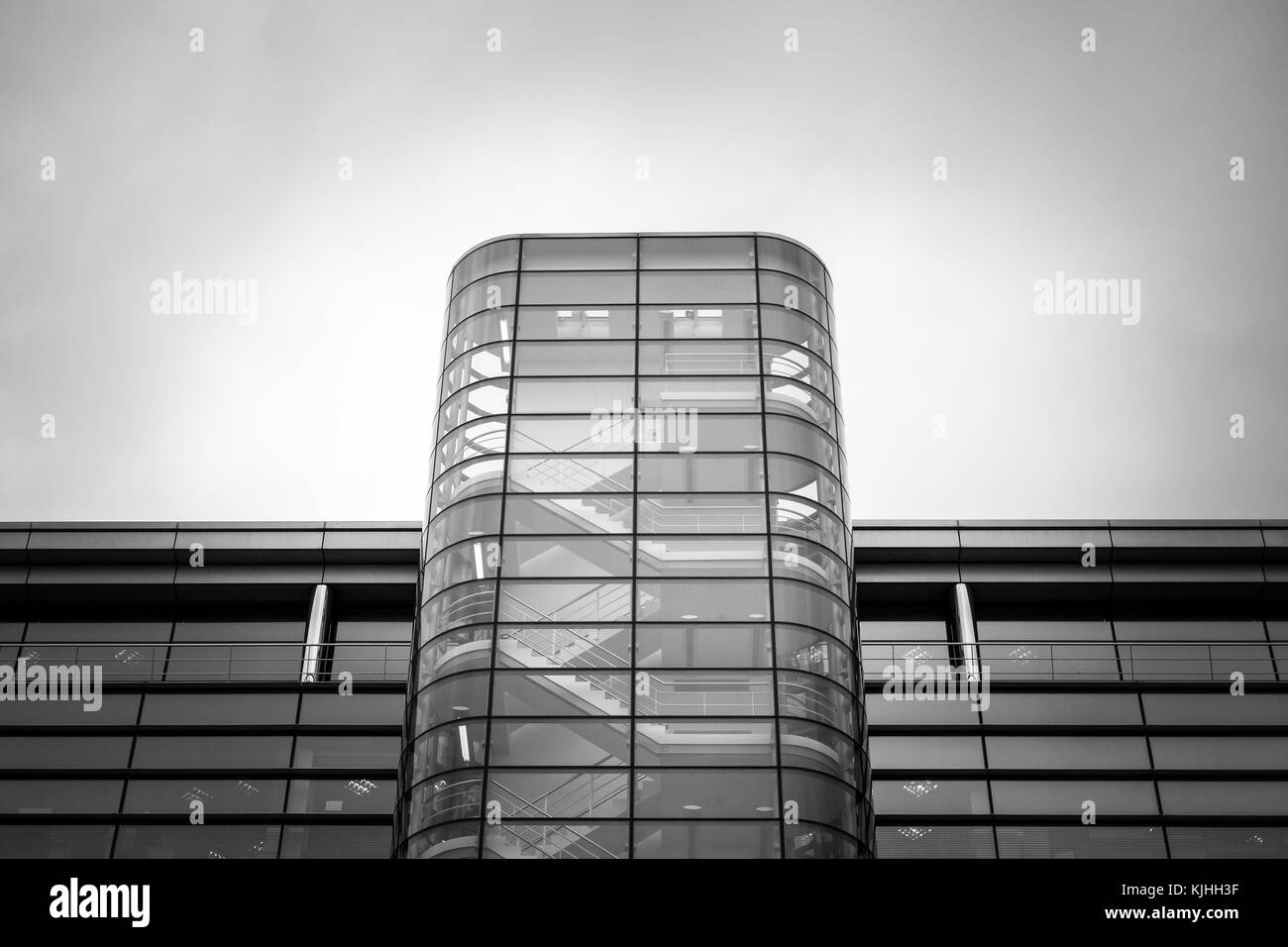 Les photographies d'architecture en noir et blanc prises sur les Princes Exchange building, Prince's Square, Leeds UK Banque D'Images
