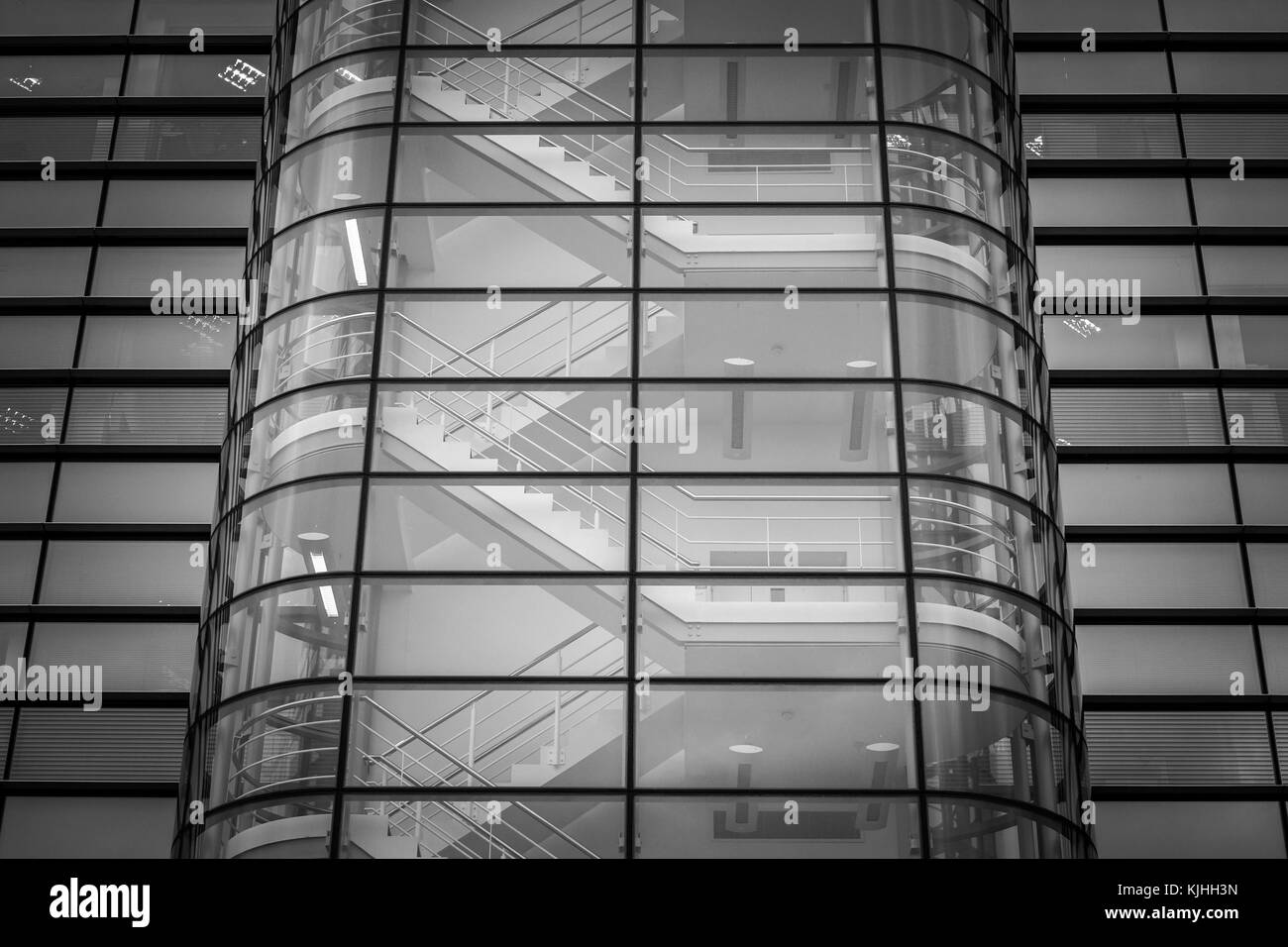 Les photographies d'architecture en noir et blanc prises sur les Princes Exchange building, Prince's Square, Leeds UK Banque D'Images