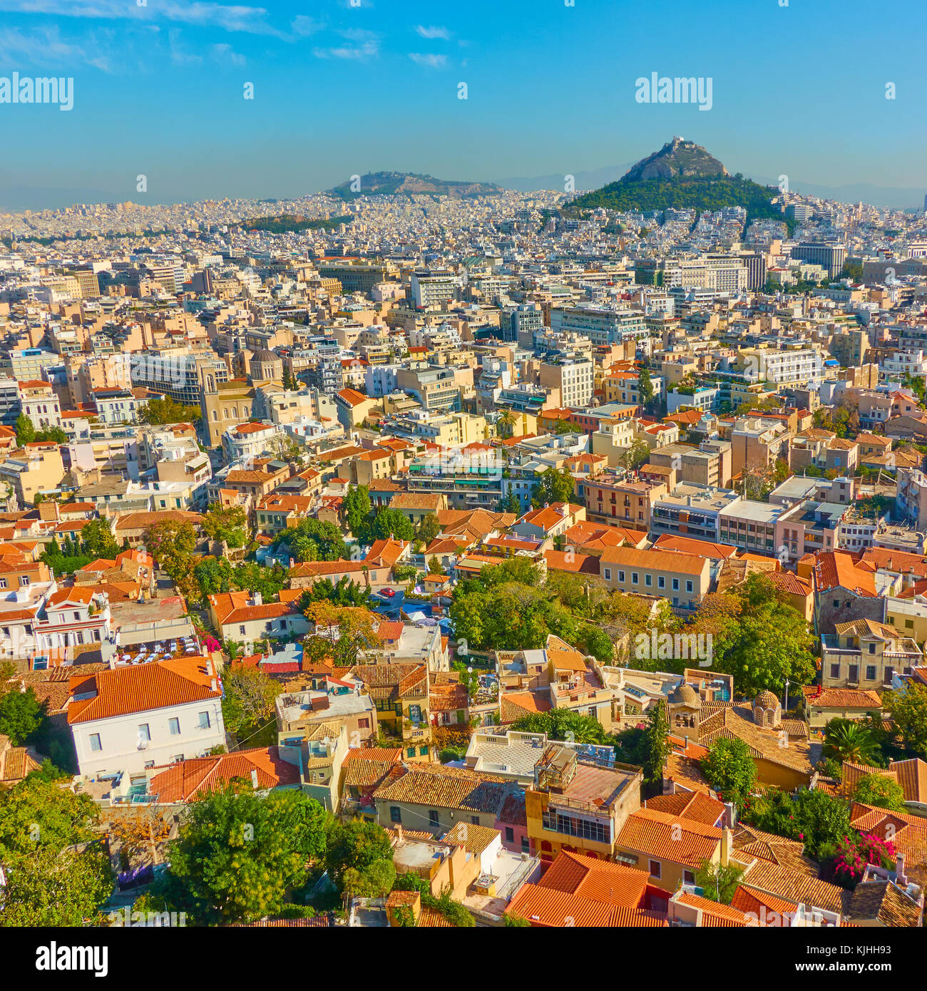 Vue panoramique de la ville d'Athènes, Grèce Banque D'Images