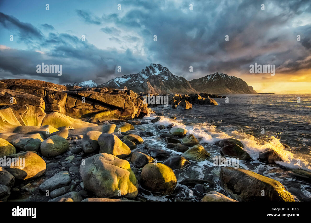 Plage de l'Arctique des rolling stones Banque D'Images
