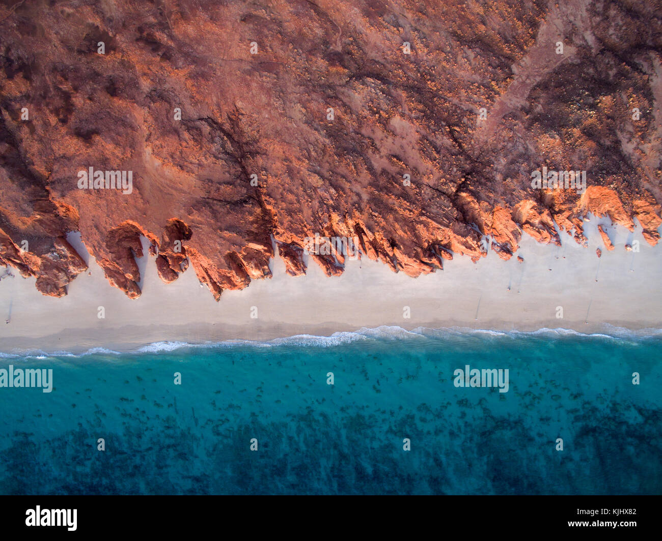 Vue aérienne de la plage, à l'ouest de l'Australie, l'Australie Banque D'Images