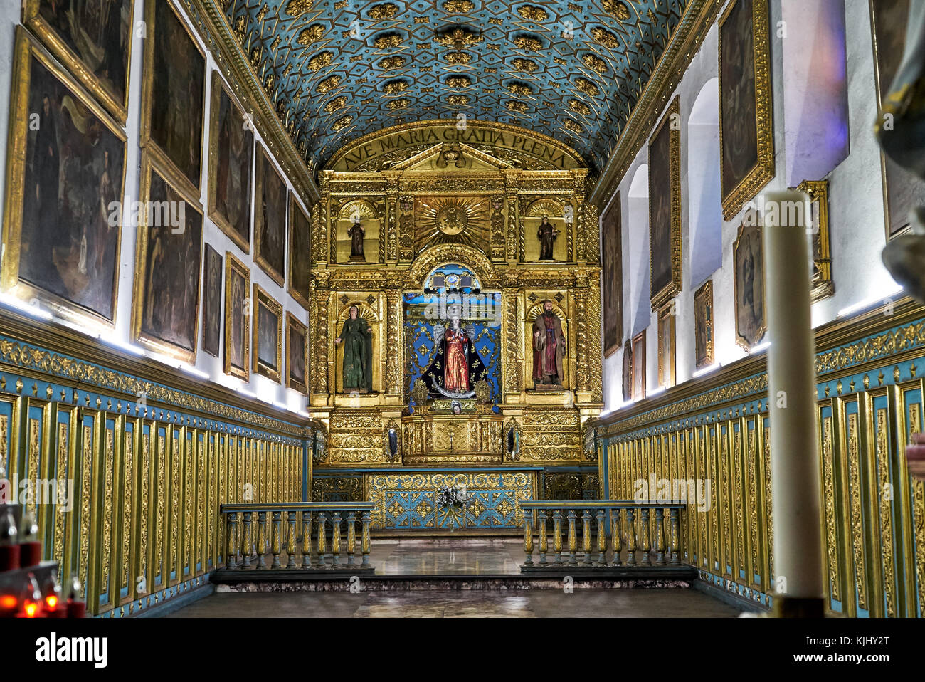 Autel latéral à saint Francis église ou église de San Francisco, Bogota, Colombie, Amérique du Sud Banque D'Images