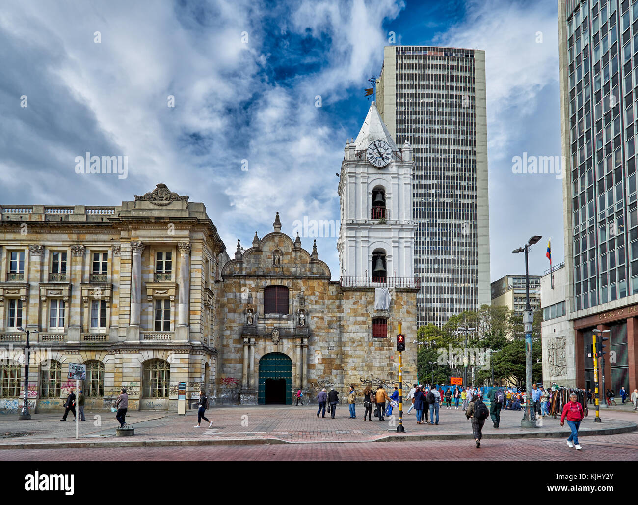 Église SAINT FRANÇOIS ou Iglesia de San Francisco, Bogota, Colombie, Amérique du Sud Banque D'Images
