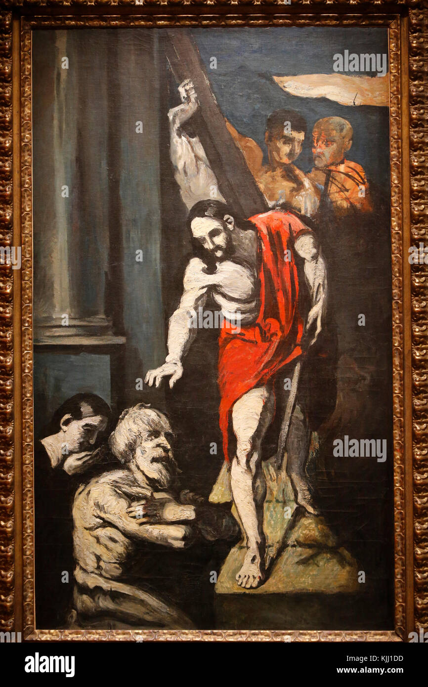 Musée d'Orsay. Paul Cézanne. Le Christ dans les limbes. D'une fresque de Sebastiano del Piombo, ch. De 1867 à 1869. La France. Banque D'Images