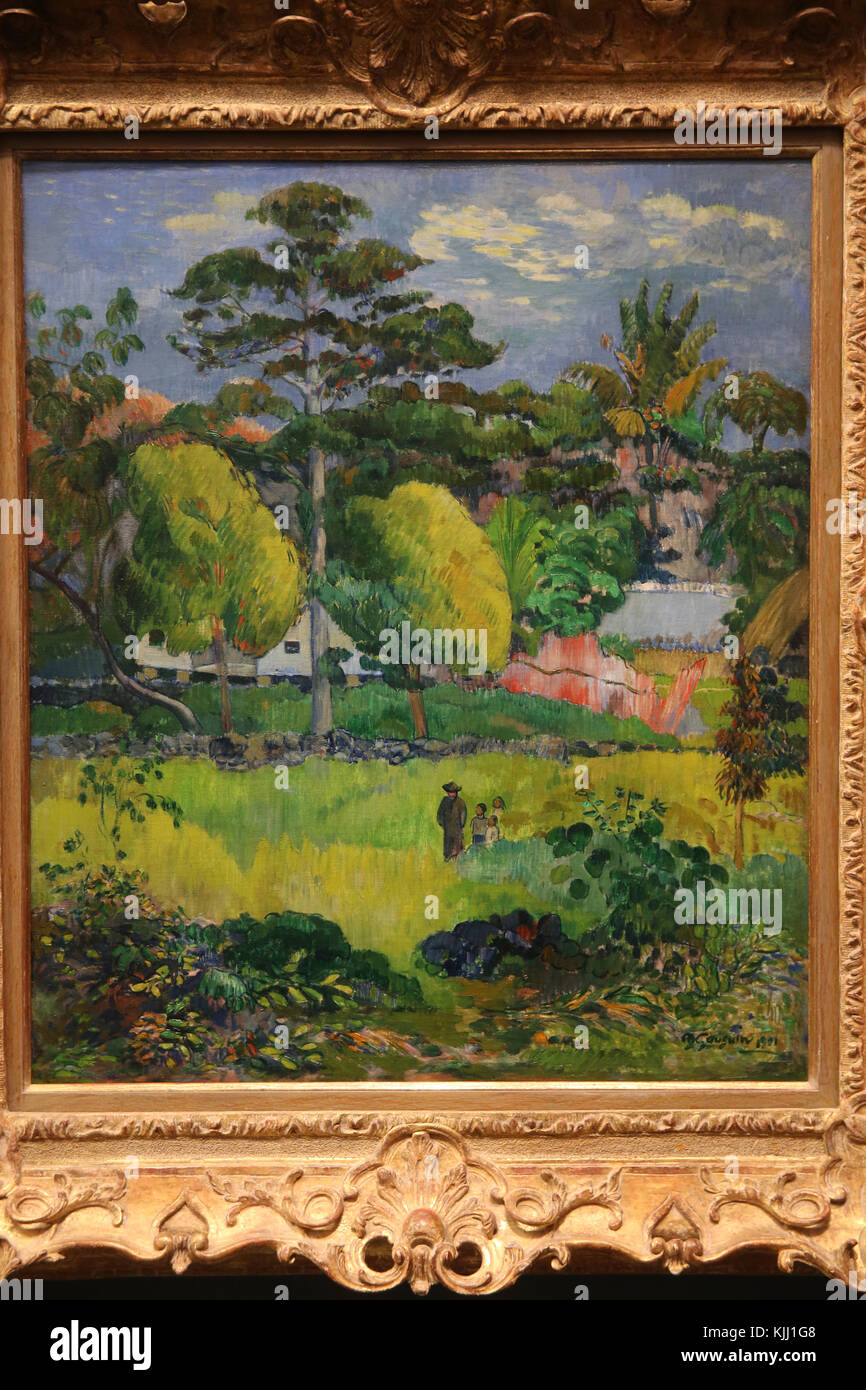 MusŽe de l'Orangerie, Paris. Paul Gauguin, Paysage, 1901. Huile sur toile. La France. Banque D'Images