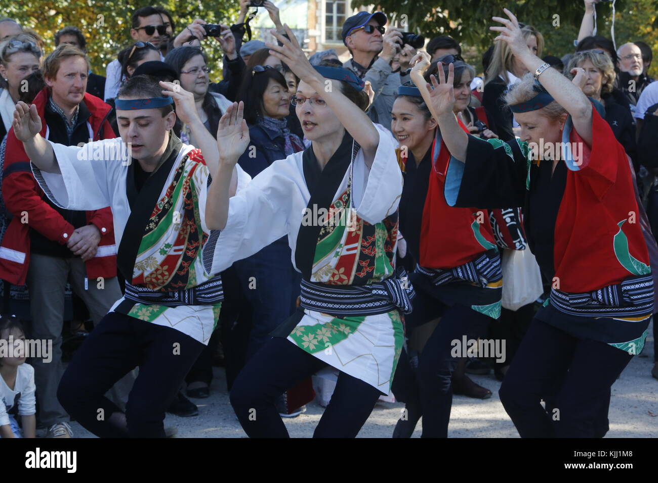 Awa Odori festival japonais à Paris. La France. Banque D'Images