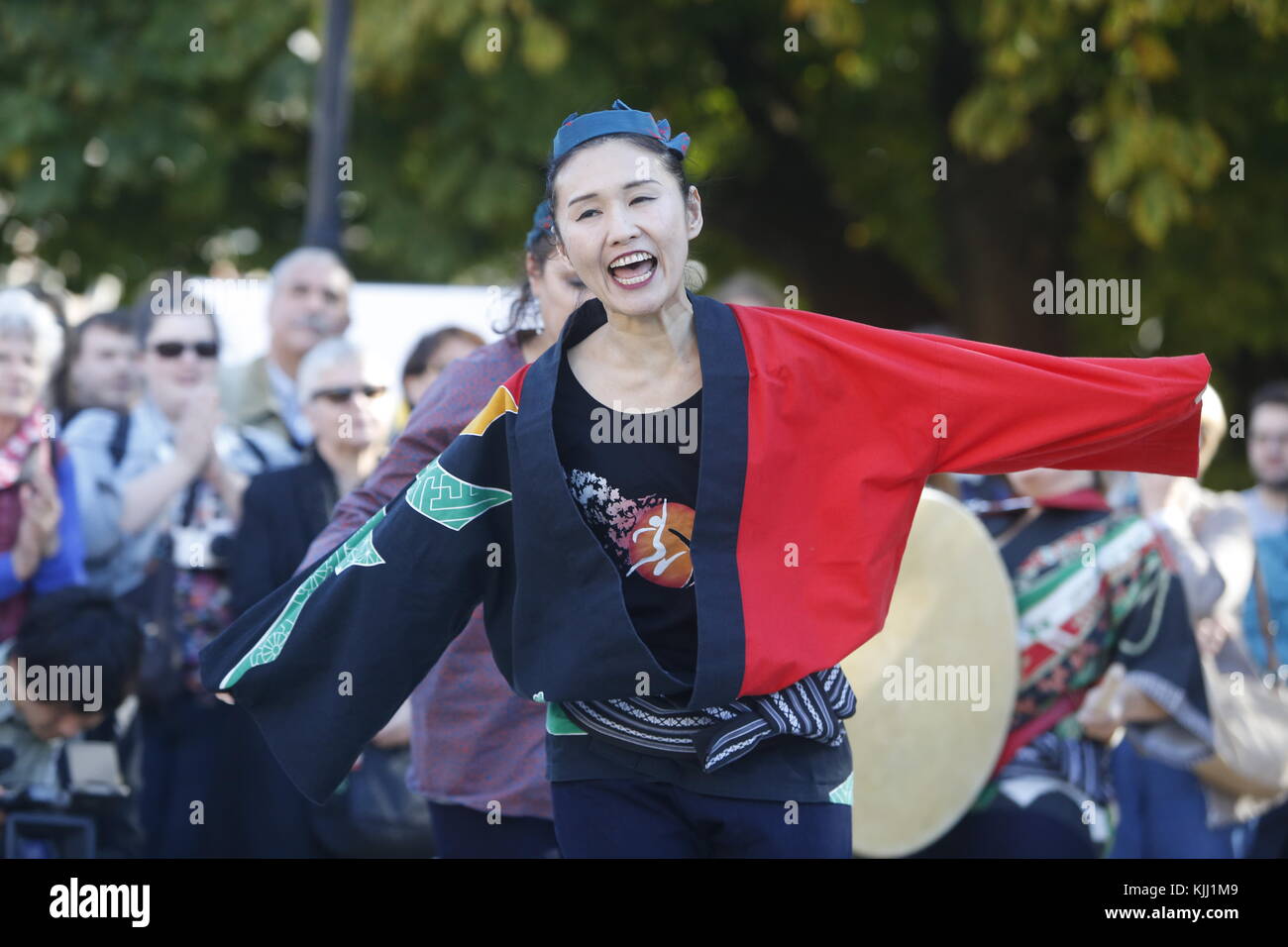 Awa Odori festival japonais à Paris. La France. Banque D'Images