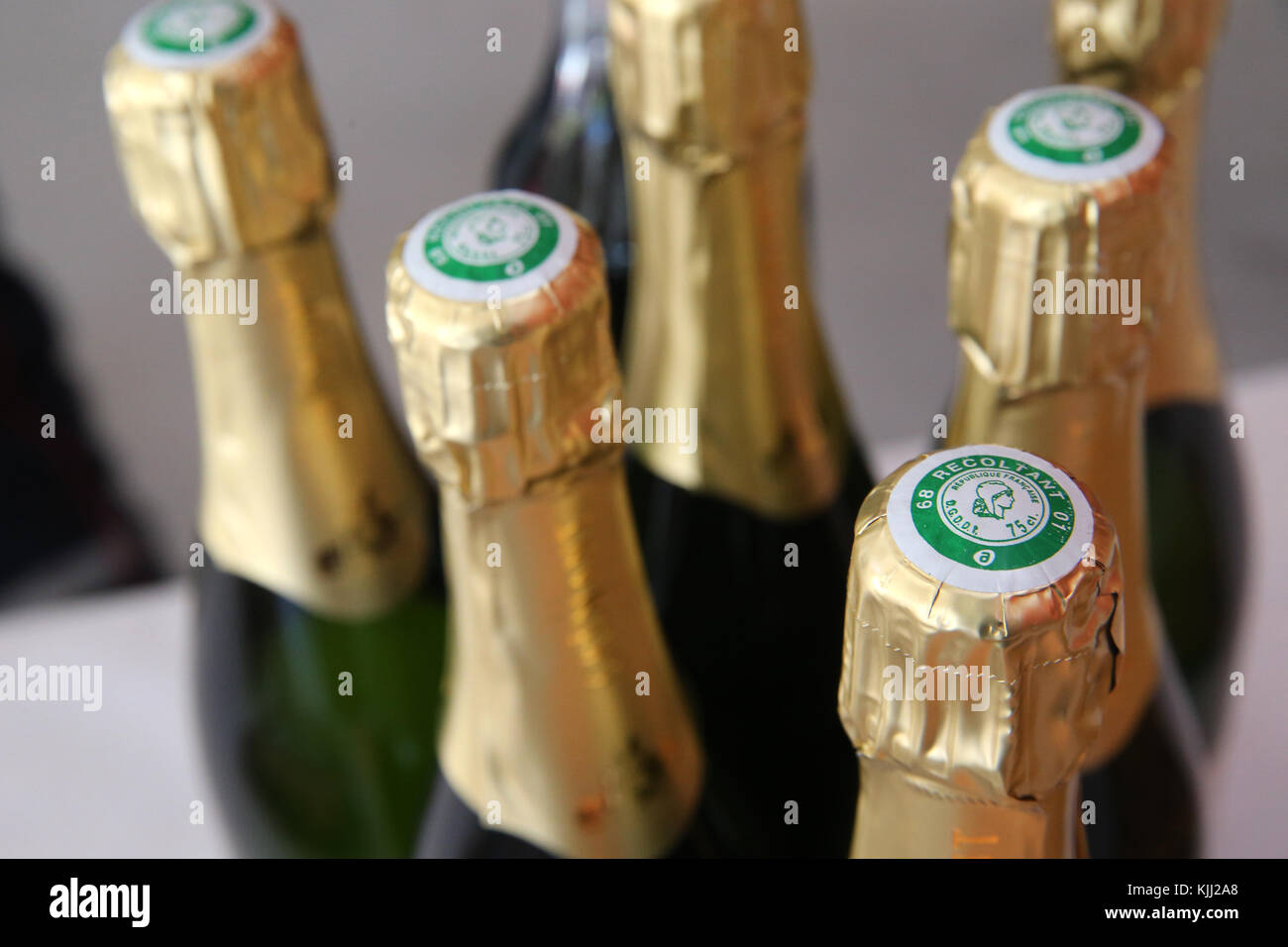 Bouteilles de Champagne. La France. Banque D'Images
