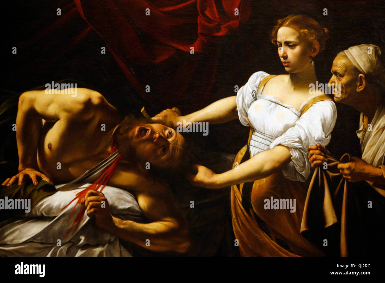 Galerie Barberini, Rome. Judith et Holopherne. Le Caravage. L'Italie. Banque D'Images