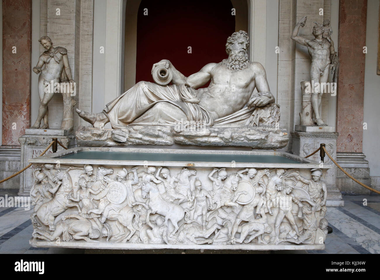 Musées du Vatican, Rome. Musée Pio Clementino. Dieu fleuve (Arno). L'Italie. Banque D'Images