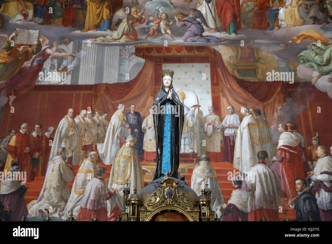 Musées du Vatican, Rome. Fresque de la Sala dell'Immacolata. L'Italie. Banque D'Images