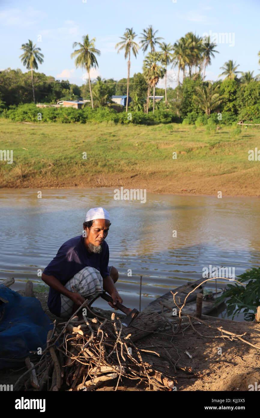 Musulmans cambodgiens. Battambang. Le Cambodge. Banque D'Images