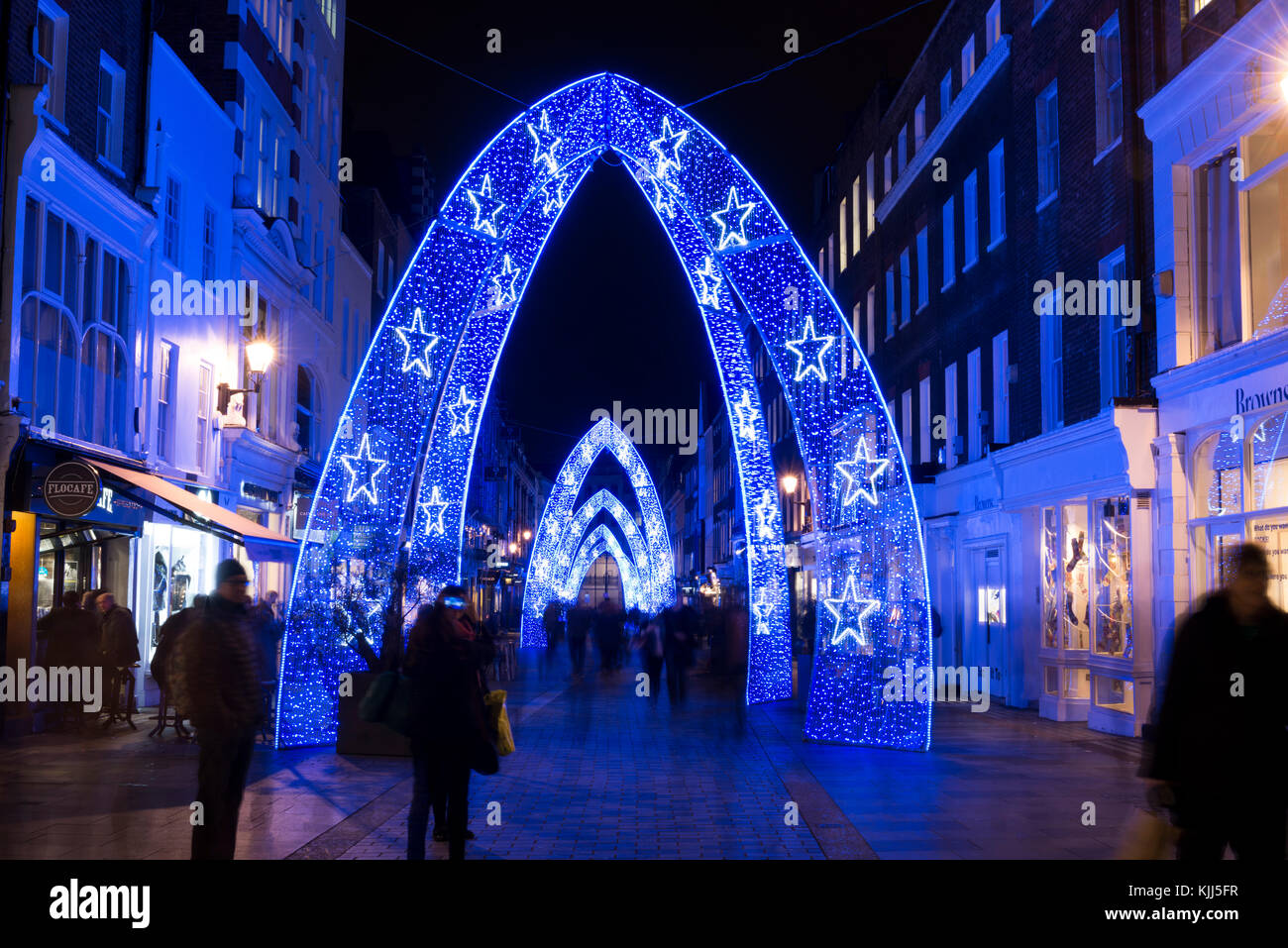 Décorations de Noël, New Bond Street, Londres Banque D'Images