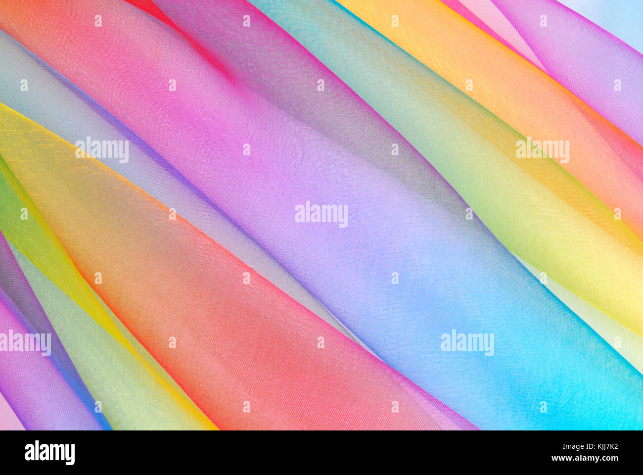 Tissu en organza couleur arc-en-ciel Banque D'Images