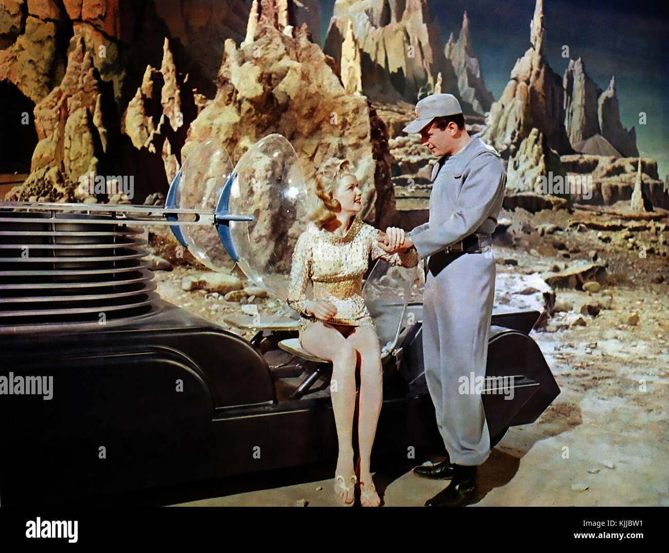 INTERDIT PLANET 1956 MGM science fiction film avec Anne Francis et Leslie Nielsen Banque D'Images