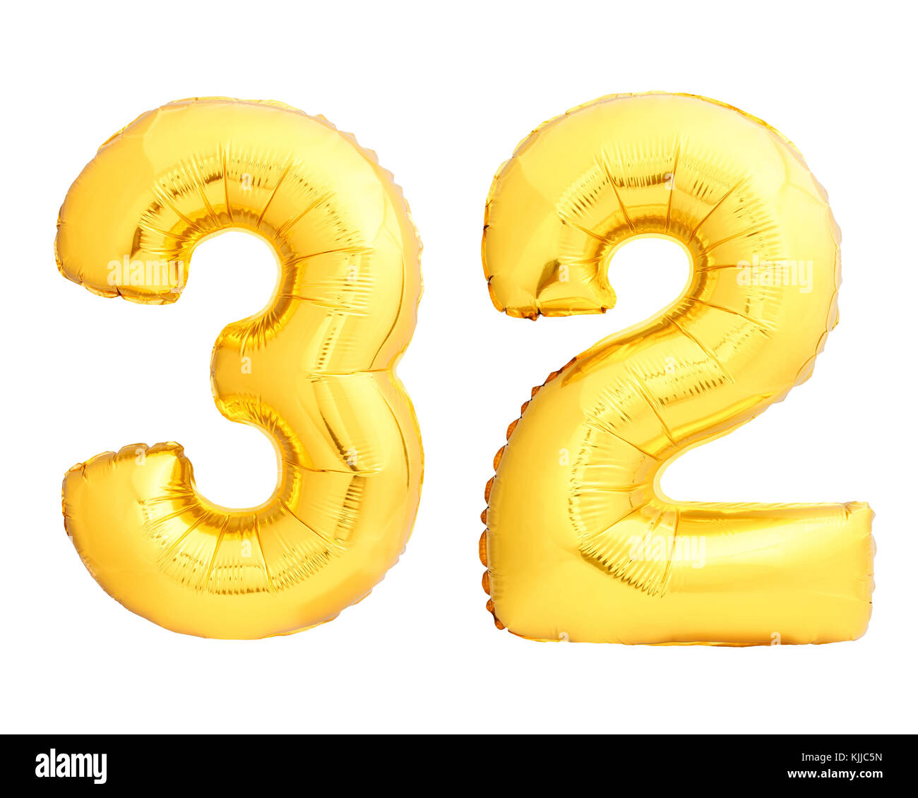 Nombre d'or 32 trente deux faits de ballon gonflable Banque D'Images