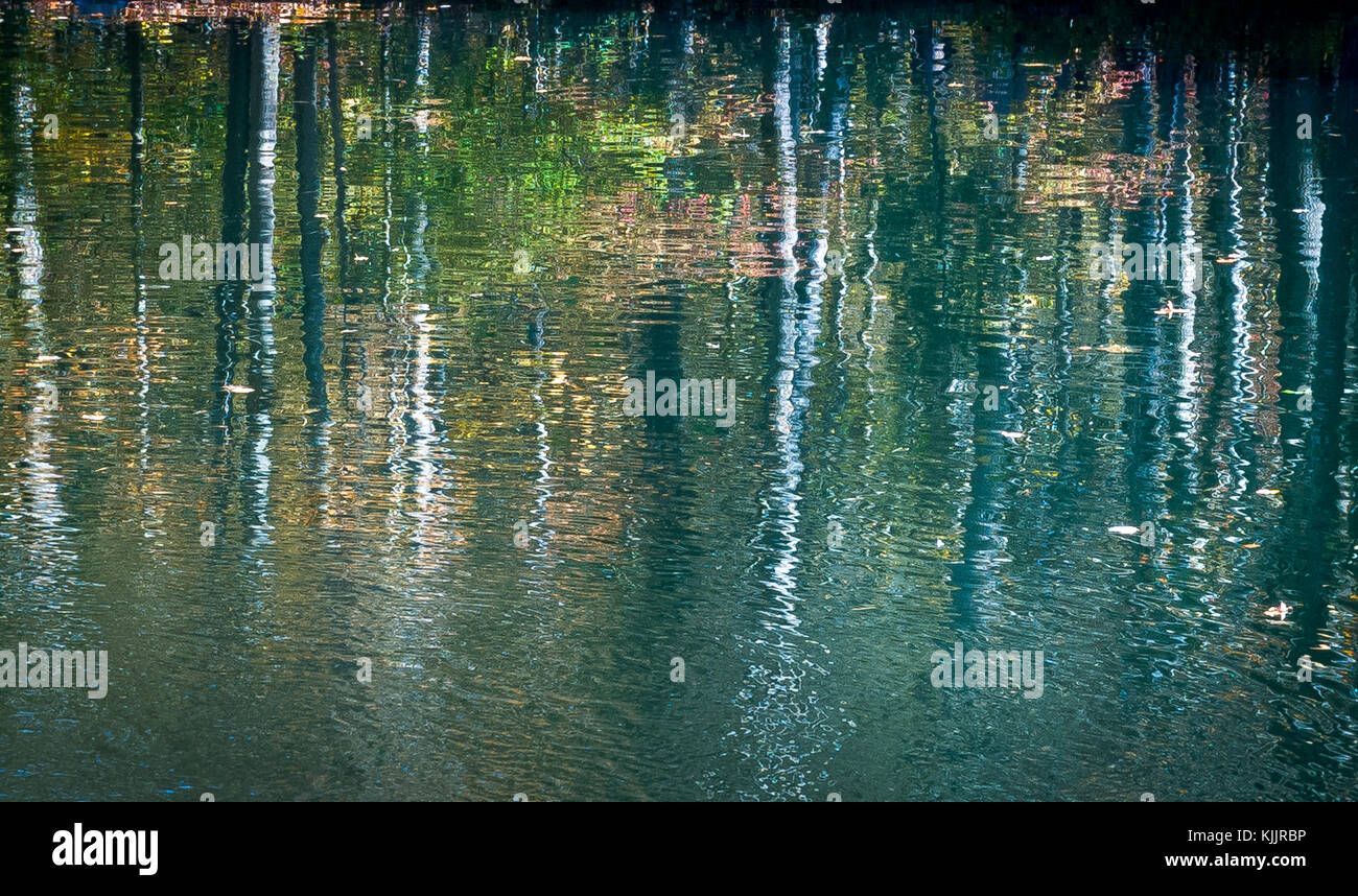 Réflexions sur un lac CONNECTICUT Banque D'Images