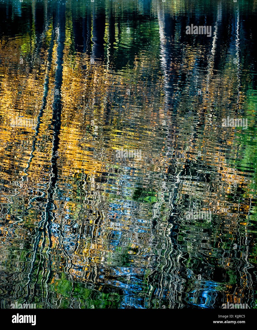 Réflexions sur un lac CONNECTICUT Banque D'Images