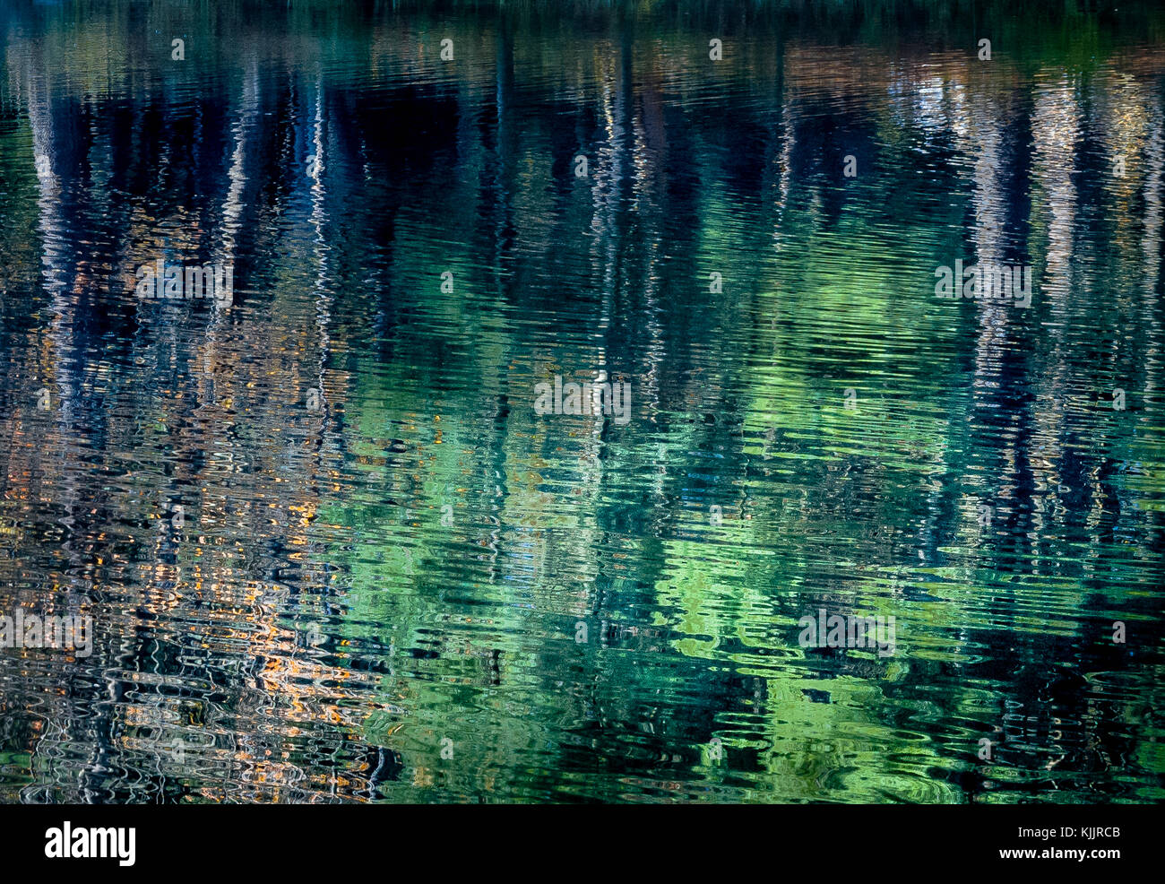 Réflexions sur un lac CONNECTICUT Banque D'Images