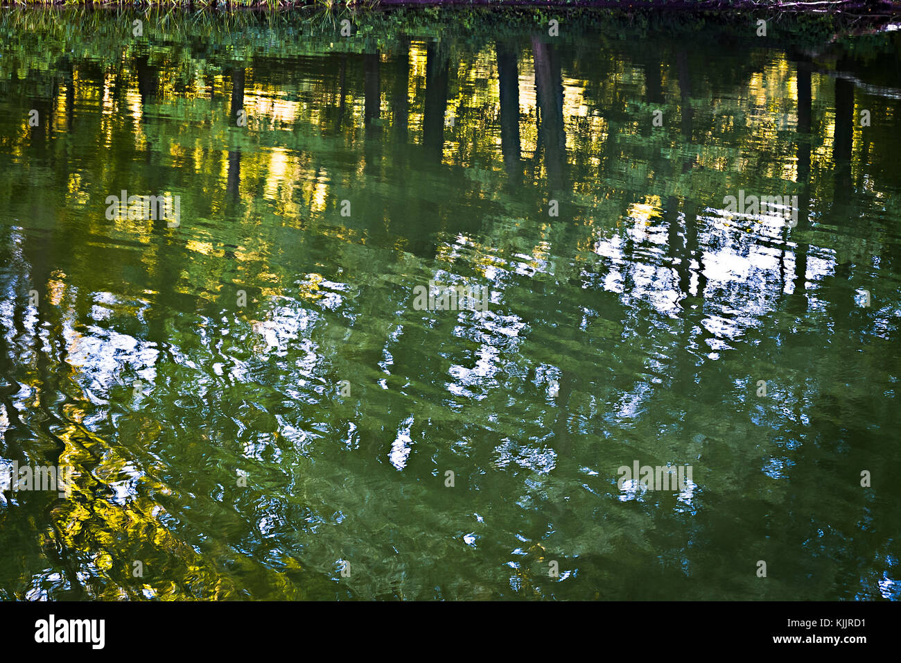 Réflexions sur un lac CONNECTICUT Banque D'Images