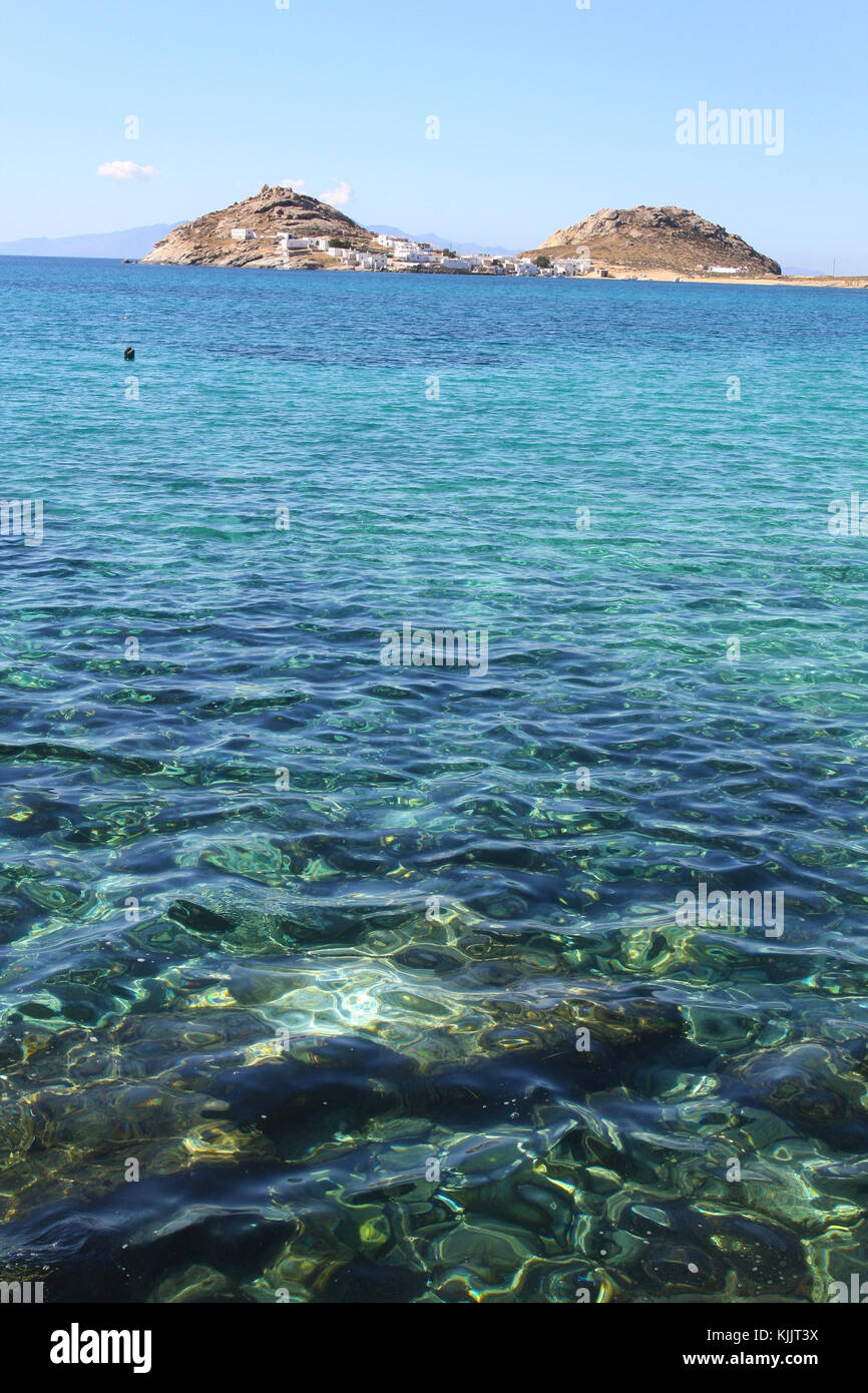 Belle et eaux tranquilles de Mykonos Banque D'Images