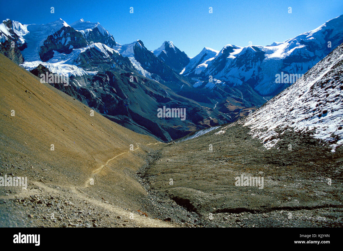 Chaîne de montagnes de l'Annapurna. Le Népal. Banque D'Images