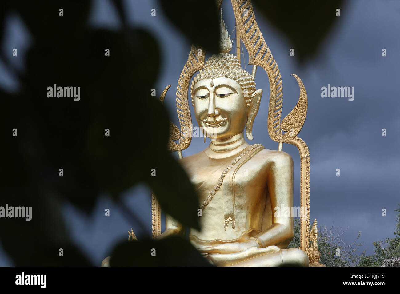 Statue du Grand Bouddha dans un temple de Hua Hin. La Thaïlande. Banque D'Images