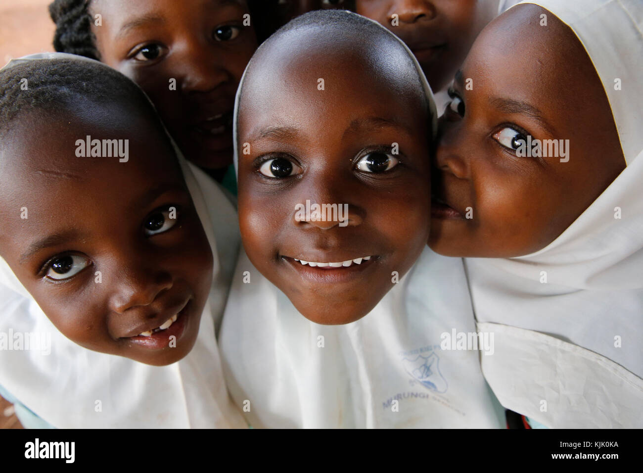 Les écolières musulmanes. L'Ouganda. Banque D'Images